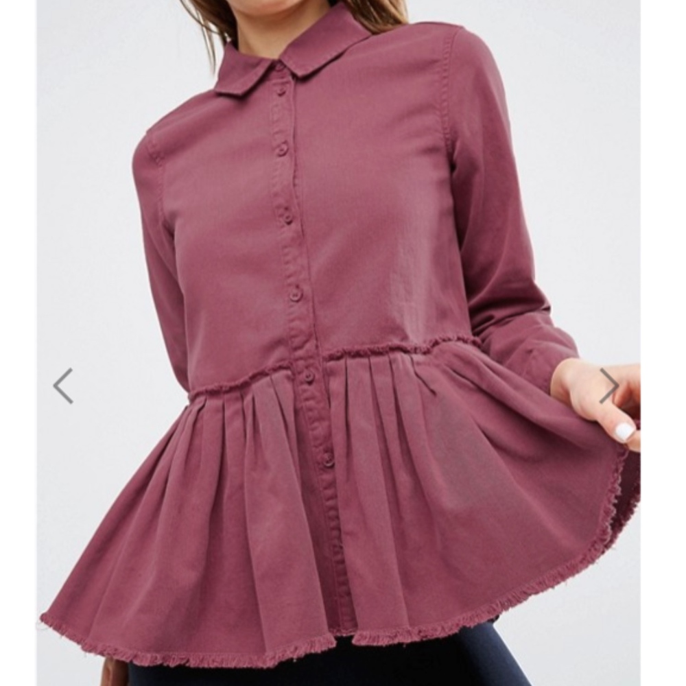 ASOS denim shirt/jacket peplum (21" at underarm)
